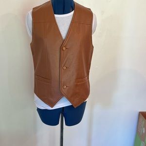 Men's faux leather vest
